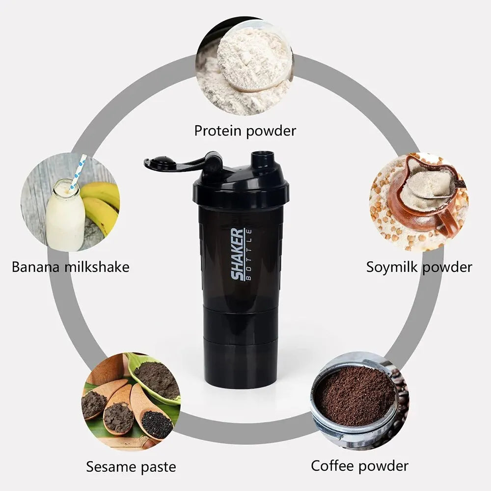 3 Layers Shaker Protein Bottle